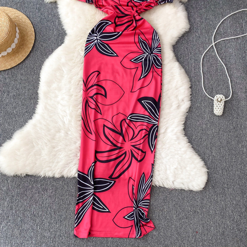 Printed long bidy suit