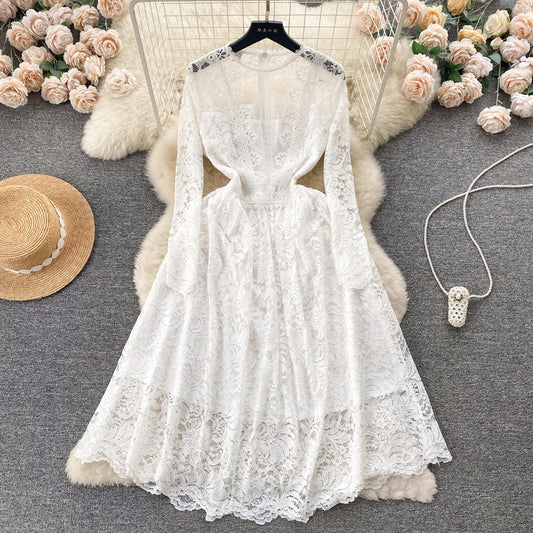 Lace light mature style high-end fairy dress m8530