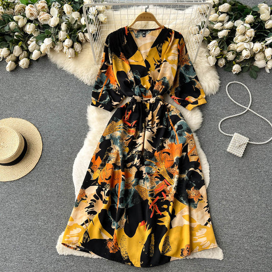 Floral maxi midi dress