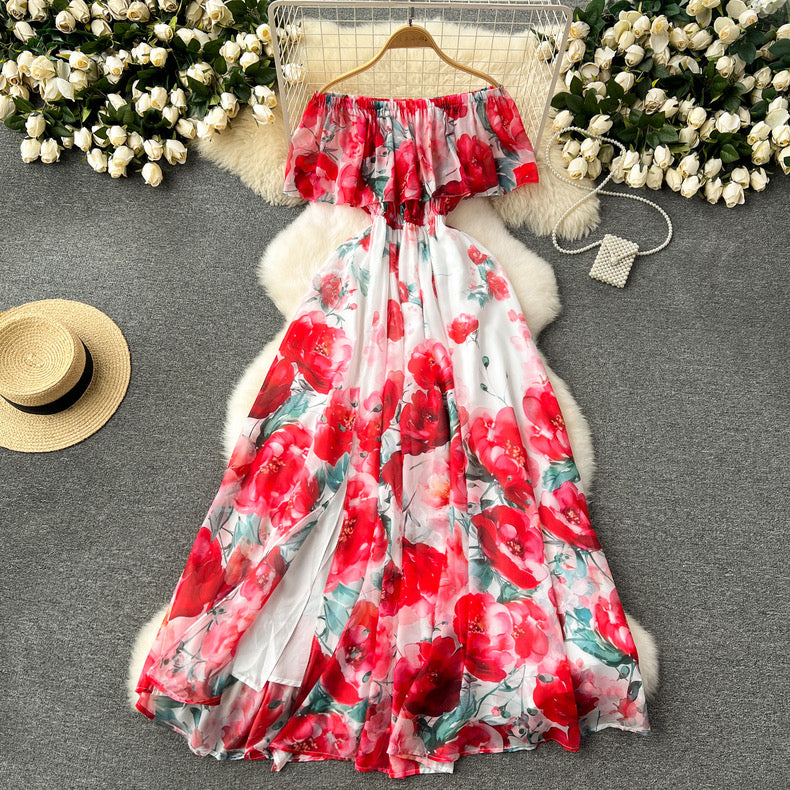 Floral beach gown