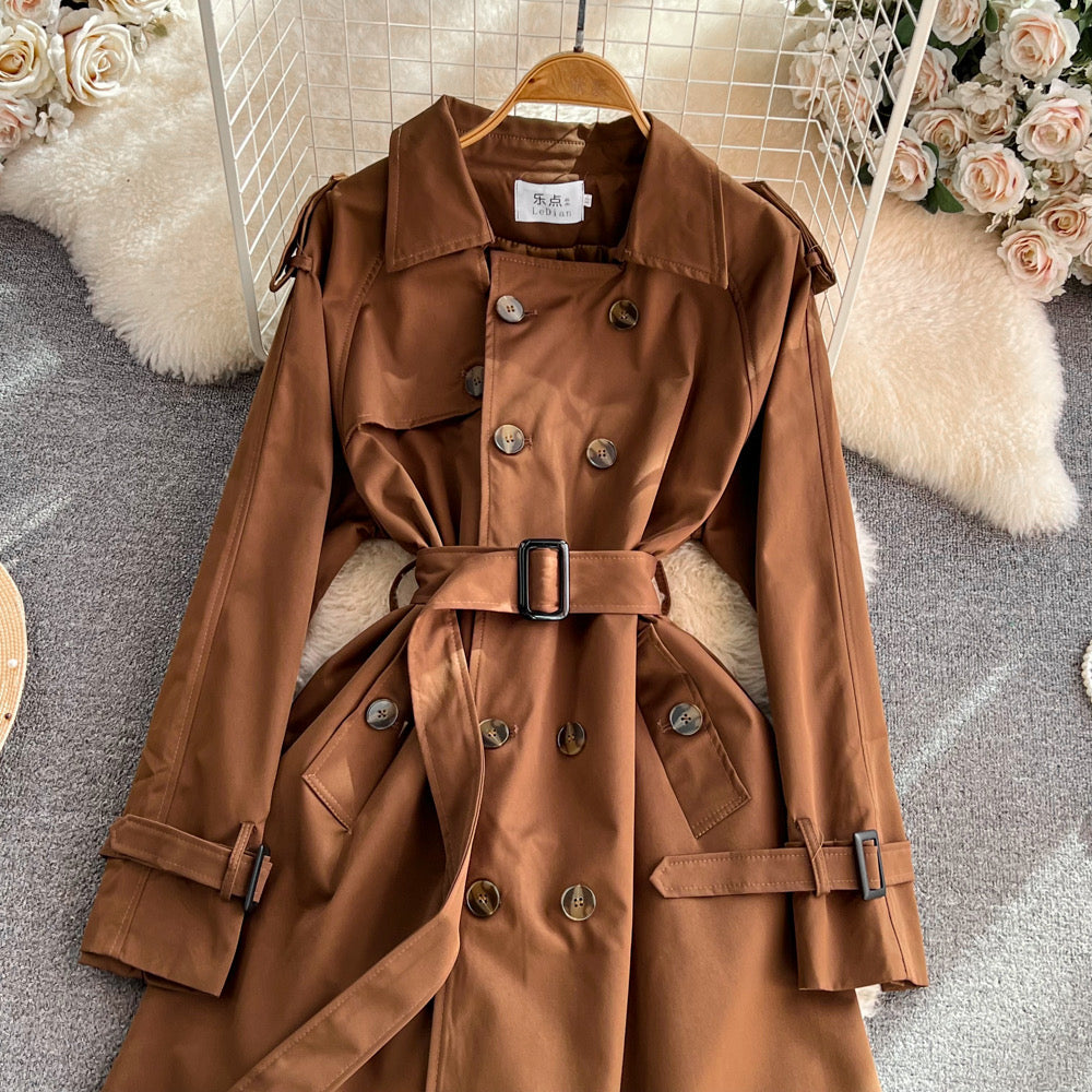 Winter Fashionable British Style Windbreaker loose overcoat